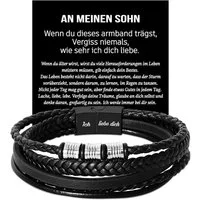 LuxusKollektion Lederarmband Lederarmband Papa Geschenk Vater Weihnachten Vatertag Sohn - 20.5cm