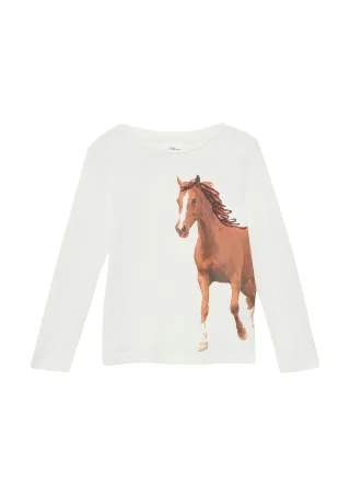 s.Oliver - T-Shirt weiß/creme - Gr. - 98