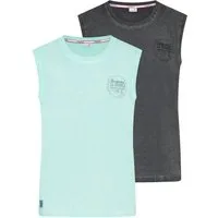 KangaROOS Tanktop schmal geschnitten, tiefer Rundhalsausschnitt, ärmellos