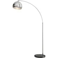 furnicato Deckenstrahler Bogenleuchte Stehlampe 170-180cm Silber/Schwarz
