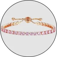 GOLDKLEIN Edelstahlarmband Edelstahl Zirkonia Steine Schmuck Armkette, Damen, inkl. Geschenkbox