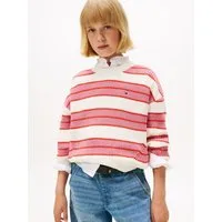 Tommy Hilfiger Strickpullover STRIPE CHENILLE SWEATER Kinder bis 16 Jahre
