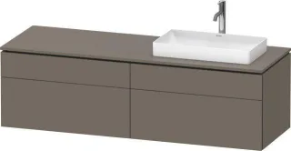 Duravit L-Cube Konsolenwaschtischunterbau wandhängend Flanell Grau Seidenmatt 1620x550x482 mm - LC48 LC4871R90900000