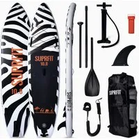 SF SUPRFIT SUP-Board Stand Up Paddling Board aufblasbares Komplett-Set, SUP Board mit doppelter PVC Schichtung - 330x81x15 cm max. 140 kg