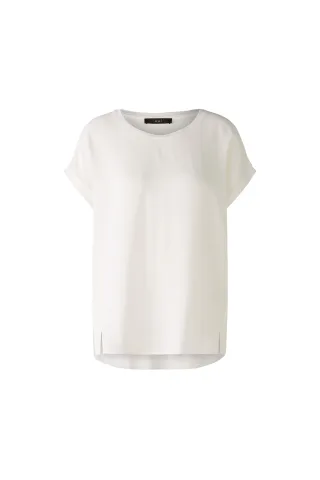 Oui - AYANO Blusenshirt 100% Viskosepatch cloud dancer - Gr. - 42