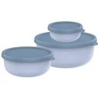 Mepal Aufbewahrungsbox Mikrowellengeschirr Set 3-teilig Lumina 250+750+1500 ml, Für Kühlschrank, Gefrierschrank, Dampfgarer & Mikrowelle