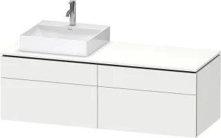 Duravit L-Cube Konsolenwaschtischunterbau wandhängend Weiß Matt 1420x550x482 mm - LC4870L18180000 LC4870L18180000
