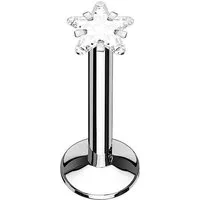 Taffstyle Piercing-Set Lippenpiercing Helix Ohrpiercing Monroe Stud Stecker Kristall Stern (Ohrpiercing Cartilage Ohr Tragus Helix Lobe Knorpel Piercing)