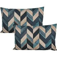 JACK Kissenbezüge 2er Set 30x50cm Motiv Outdoor Kissen Wasserfest, (2 Stück), 2x Kissenhülle, strapazierfähig, wasserabweisend, Innen & Außen