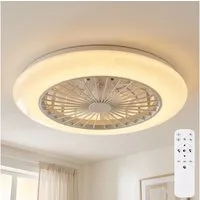 Reality Leuchten Deckenventilator, Deckenventilator mit Beleuchtung Deckenleuchte Fernbedienung D 50 cm