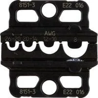 Crimpeinsatz-Set für unisolierte Quetschverbinder (8151-3), Crimpzange für Presszange CrimpMax-Flex Professional 8151