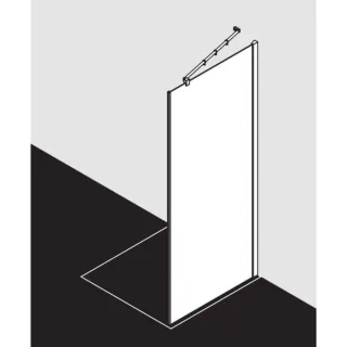 Kermi Filia XP Seitenwand FXTWD07518VAK 75x185cm, silber hochglanz, ESG klar, auf Duschwanne