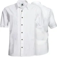 German Wear Businesshemd GW1265-K-Kentkragen Trachtenhemd Businesshemd 2x5 Biesen Hemd Halbarm Baumwolle