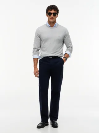 PIMA ORG CTN CASHMERE CREW NECK Light Grey Heather - Gr. - S