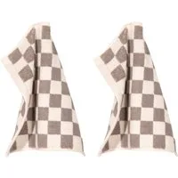 PAD Seiftuch CHESS, 30x30 cm, Frottee (Set, 2-St), 2-tlg. Set, Made in Europe, 100% Baumwolle, modernes Karo Design