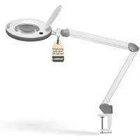 Lumeno Lupenlampe 851X dimmbare LED-Lupenleuchte, 152 mm kristallklare Linse, LED fest integriert, Kaltweiß, 6500 K