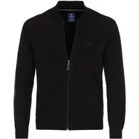 Redmond Strickjacke REDMOND Casual Herren Strickjacke College Zipper Comfort Schwarz