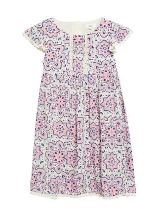 s.Oliver - Kleid creme/mehrfarbig - Gr. - 110