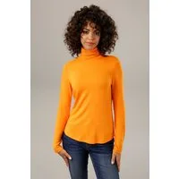 Aniston CASUAL Rollkragenshirt in schwarz-bunt-bedruckt oder 4 trendigen Unis