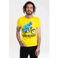LOGOSHIRT T-Shirt Sesamstraße - Krümelmonster Motorrad mit lizenziertem Print