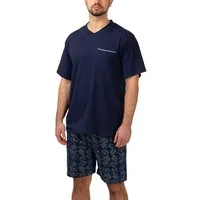 Moonline Shorty Herren Shorty Schlafanzug kurz aus Baumwolle