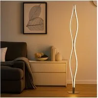 Esto LED Stehlampe, LED-Leuchtmittel fest verbaut, Warmweiß, LED Steh Leuchte Schlaf Gäste Zimmer Strahler Lese ALU Stand Lampe