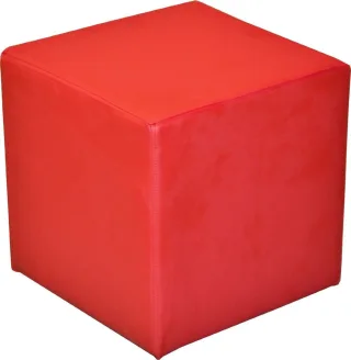 Sitzwürfel Sitzhocker Schminkhocker Hocker Sessel Kunstleder Rot 45x42x42 cm