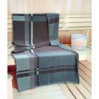 KiNZLER Saunatuch Wellness, Sauna - Größe 90/200 cm, Jacquard (Spar-Set, 2-St), leichte Qualität, verschiedenen Designs, auch als 2er Set