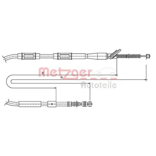 Metzger Handbremsseil hinten rechts Toyota Corolla E10 E11
