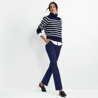 High Waist Bootcut-Hose für Damen, Damen, size: regular, Blau, Baumwoll-Mischung/Nylon-Mischung, by Lands' End