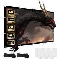 Maclean MC-168 Tragbare Projektionswand 150'' 4:3 300x220cm Rahmenleinwand (25mm Rand)