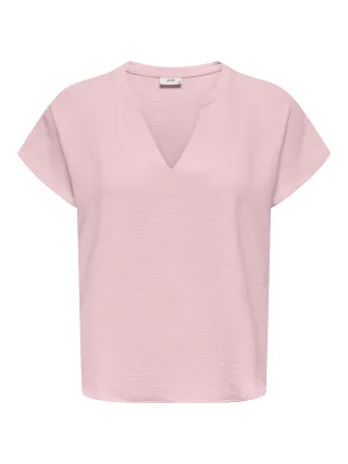JDY - JDYLION LIFE S/S TOP WVN NOOS Chalk Pink - Gr. - 40