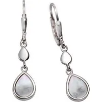 Firetti Paar Ohrhänger Schmuck Geschenk Silber 925 Ohrschmuck Patentbrisur Tropfen Perlmutt, mit Perlmutt
