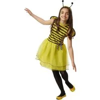 dressforfun Kostüm Kinderkostüm Kleine Biene Caroline, In Gelb und Schwarz gehaltenes Bienenkostüm