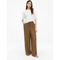 s.Oliver Chinos Hose Gecrêpte Wide-Leg-Hose mit Eingrifftaschen
