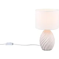 lightling Tischleuchte Melina, ohne Leuchtmittel, Schnurschalter, IP20 Indoor, weiß matt