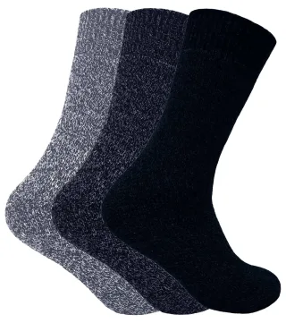 Sock Snob - Homme 3 Paires Bottes Chaussettes en 4 Couleurs - Gris
