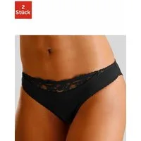 Nuance by Lascana Slip (Packung, 2 Stück) mit Spitzeneinsatz vorne