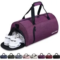 LuxusKollektion Sporttasche Sporttasche 35L Reisetasche Duffel Bag mit Schuhfach Nassfach in Lila