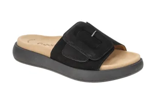 Gabor 83.751.17 Damen Pantoletten schwarz - bequeme Schuhe mit Komfort Fu?bett