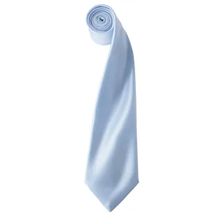 Premier Herrenkrawatte aus Satin (schmale Klinge) (hellblau)