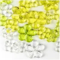 Eurosand Streudeko Streu BLÜTEN/BLUMEN 100ml. Kunststoff. 14/20mm. Ca 50–70 Stück. GRÜN.