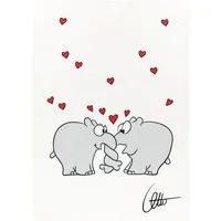 Ottifant Productions GmbH Geschirrtuch Halbleinen Ottifant Geschirrhandtuch by Otto Waalkes Be Different / Ve