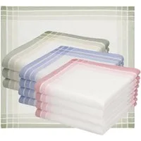 Betz Taschentuch Betz 12 Stück Damen Stoff Taschentücher Set Selma Größe ca. 28x28 cm, (Set, 12 Taschentücher), 100% Baumwolle