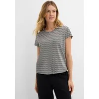 bonprix T-Shirt Loose Fit, Kurzarm, mit elastischen Bündchen, mit All-Over Print