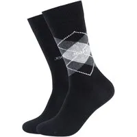 JOOP! Socken premium essentials (2 Paar) Premium Qualität, verstärkte Ferse, verstärkte Zehen, Argyle Design