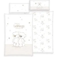 OTTO home Kinderbettwäsche Kleiner Liebling in Gr. 100x135 und 135x200 cm, Renforcé, 2 teilig, aus Baumwolle, mit niedlichem Bärenmotiv & Schriftzug, Babybettwäsche
