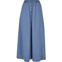 URBAN CLASSICS Maxirock Urban Classics Damen Ladies Long Wide Light Denim Skirt (1-tlg)