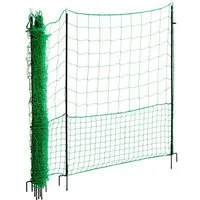 Wiesenfield Hühnerzaun 15 m x 125 cm Mobiler Geflügelzaun elektrifizierbar Geflügelnetz