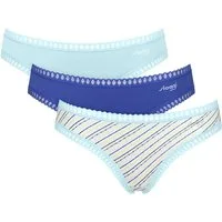 sloggi Minislip GO Crush (3er Pack) dehnbare Spitzendetails, Cotton-Mix